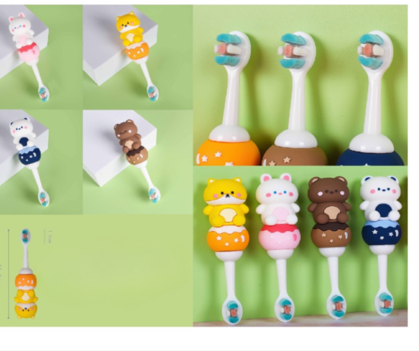 Oro-spark multicolor cartoon tooth brushes ( Cute Teddy Bears )